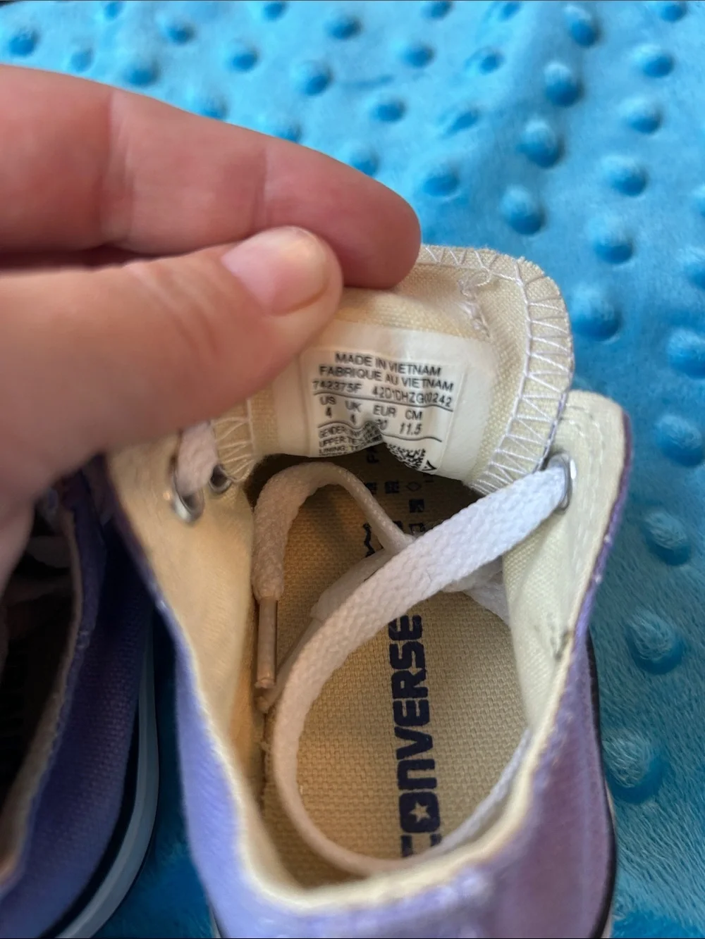 Converse Kids Lavender Canvas Low-Top Sneakers